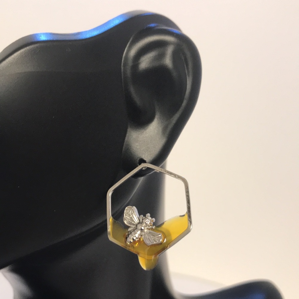Honey Drip Honeybee Earrings